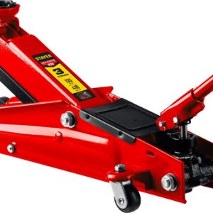 STAYER RED FORCE, 3 т, 135 - 410 мм, подкатной домкрат с увеличенным подъемом и поворотной ручкой, Professional (43151-3) — изображение 1