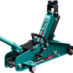 KRAFTOOL S-PIN, 2.5 т, 140 - 385 мм, подкатной домкрат с увеличенным подъемом и фиксатором (43457-2.5) — изображение 1