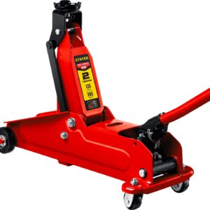 STAYER R-28 RED FORCE, 2 т, 135 - 385 мм, подкатной домкрат с увеличенным подъемом, Professional (43156-2) — изображение 1