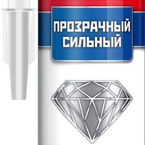 ЗУБР 300 мл, прозрачный, суперсильный монтажный клей (41332)