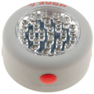 ЗУБР 28 LED, крючок для подвеса, магнит, светодиодный фонарь (61812) — изображение 1
