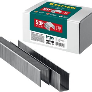 KRAFTOOL скобы тип 53F (D/056), 19 мм, калибр 23GA. 5000 шт (31787-19) — изображение 1