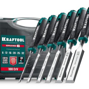 KRAFTOOL GRAND-6 набор стамесок-долот с двухкомпонентной рукояткой, 6 шт — изображение 1