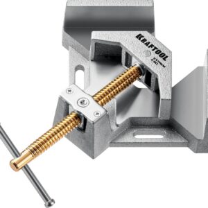 KRAFTOOL Extrem C90, глубина зажима 90 мм, экстрамощная стальная угловая струбцина для сварочных работ (32201) — изображение 1
