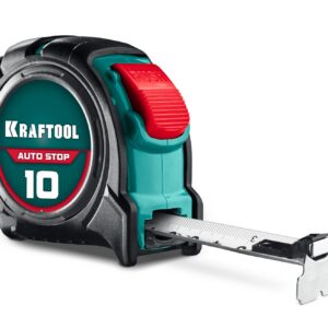 KRAFTOOL AutoStop 10м х 25мм, профессиональная рулетка с автостопом (3412-10-25) — изображение 1