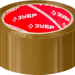 ЗУБР 48 мм, 60 м, 50 мкм, коричневая, упаковочная клейкая лента (12033-50)