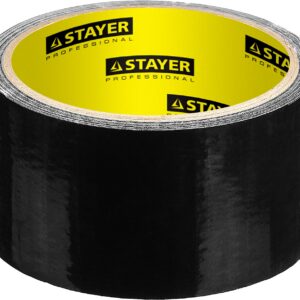 STAYER 48 мм, 10 м, черная, армированная лента, Professional (12086-50-10)