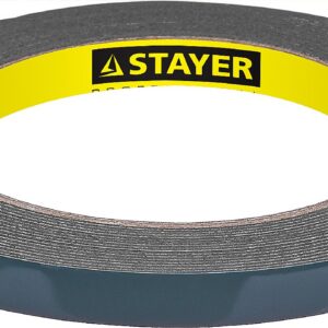 STAYER 9 мм, 5 м, черная, на вспененной основе, двухсторонняя клейкая лента, Professional (12233-09-05)