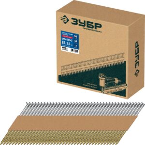 ЗУБР SN34 (D34) 63 х 2.8 мм, реечные гвозди рифленые оцинкованные, 4000 шт (305399-63) — изображение 1