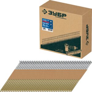 ЗУБР SN34 (D34) 75 х 2.8 мм, реечные гвозди рифленые оцинкованные, 4000 шт (305399-75) — изображение 1