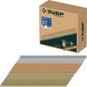 ЗУБР SN34 (D34) 90 х 3.1 мм, реечные гвозди рифленые оцинкованные, 3000 шт (305399-90) — изображение 1