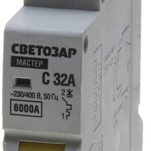 СВЕТОЗАР ВА-60, 1P, 32А, C, 6кА, автоматический выключатель (SV-49061-32-C)