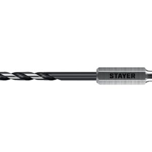STAYER НЕХ-1/4″, d 4.5 х 100 мм, сверло по металлу для винтовёртов и шуруповертов IMPACT READY (29603-4.5) — изображение 1