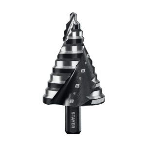 STAYER Pro-Max 6-52мм, 12 ступеней, винтовая спираль, сверло ступенчатое (29661-6-52-12) — изображение 1