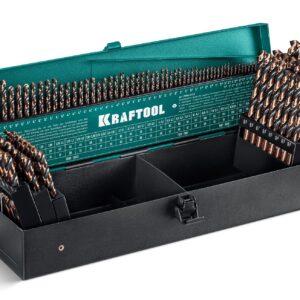 KRAFTOOL Cobalt, 118 шт, (1-13 мм), сталь М42, HSS-Co(8%), набор сверл по металлу (29656-H118) — изображение 1