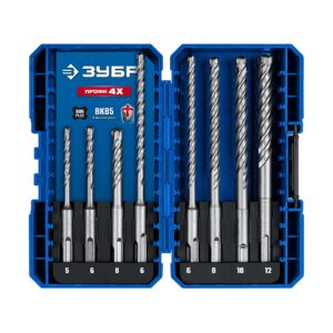 ЗУБР ПРОФИ-4Х 8шт набор №2, буры SDS-plus (29313-H8-2) — изображение 1
