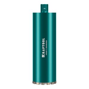 KRAFTOOL DIAMOND 152 мм (450 мм, 1 1/4″, лазерная сварка, сухое сверление с микроударом), алмазная коронка по железобетону (29825-152)