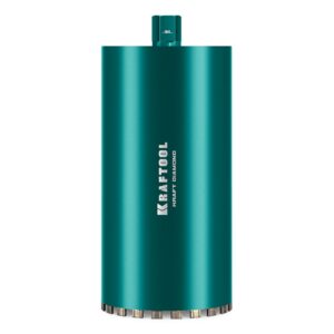 KRAFTOOL DIAMOND 200 мм (450 мм, 1 1/4″, лазерная сварка, сухое сверление с микроударом), алмазная коронка по железобетону (29825-200)