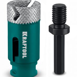 KRAFTOOL VS DIAMOND d 35 (М14, HEX10), Вакуумная алмазная коронка по керамограниту (29890-35)