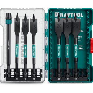 KRAFTOOL EXTREM 7шт, набор cверл перовых, резьбовой наконечник, боковые подрезатели (29511-H7) — изображение 1