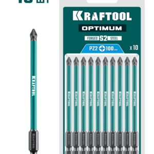 KRAFTOOL Optimum PZ2, 100 мм, 10 шт, биты (26124-2-100-10) — изображение 1