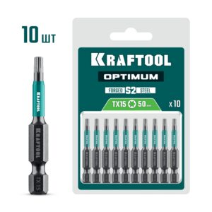 KRAFTOOL OPTIMUM TX 15, 50 мм, 10 шт, биты (26126-15-50-10) — изображение 1