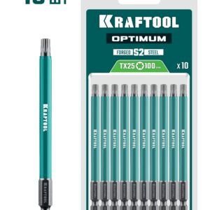 KRAFTOOL OPTIMUM TX 25, 100 мм, 10 шт, биты (26126-25-100-S10) — изображение 1