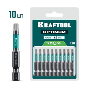KRAFTOOL OPTIMUM TX 25, 50 мм, 10 шт, биты (26126-25-50-10) — изображение 1