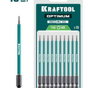 KRAFTOOL OPTIMUM TX 6, 100 мм, 10 шт, биты (26126-6-100-S10) — изображение 1