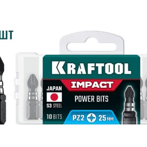 KRAFTOOL Impact PZ 2, 25 мм, 10 шт, ударные биты (26193-2-25-S10) — изображение 1