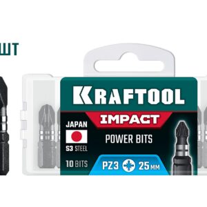 KRAFTOOL Impact PZ 3, 25 мм, 10 шт, ударные биты (26193-3-25-S10) — изображение 1