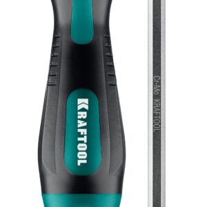KRAFTOOL Universal-12, PH 0-1-2-3-4, PZ 1-2-3-4, SL 5, 6, 8 мм, 12-в-1, универсальная переставная отвертка с двусторонним стержнем (26168) — изображение 1