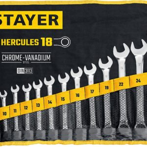 STAYER HERCULES, 18 шт, 6 - 32 мм, набор комбинированных гаечных ключей, Professional (27081-H18)