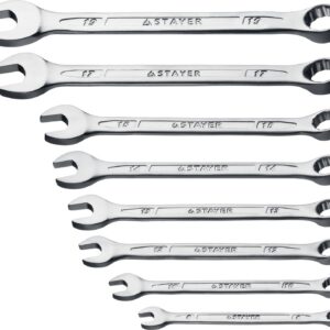 STAYER HERCULES, 8 шт, 8 - 19 мм, набор комбинированных гаечных ключей, Professional (27085-H8)