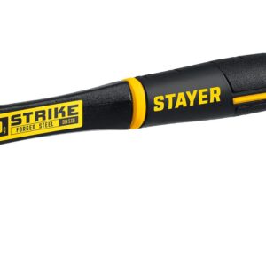 STAYER Strike, 450 г, цельнометаллический столярный молоток-гвоздодёр, Professional (2025-450)