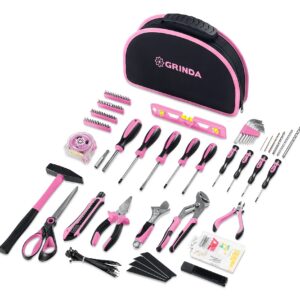 GRINDA Pink Tools 165 предм, универсальный набор инструмента (22109)