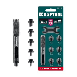 KRAFTOOL LPI-6 с набором насадок 1-6 мм, ударный пробойник для кожи (22951)