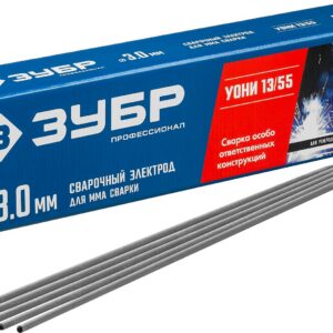 ЗУБР Д 3.0 х 350 мм, 5 кг в коробке, УОНИ 13/55 с основным покрытием, электрод сварочный, Профессионал (40025-3.0)