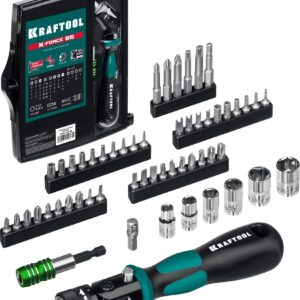 KRAFTOOL Expert-55, 55 предм., реверсивная отвертка с насадками (25554-H55) — изображение 1
