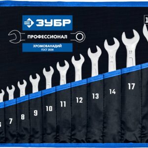 ЗУБР 12 шт, 6 - 22 мм, набор комбинированных гаечных ключей, Профессионал (27087-H12)