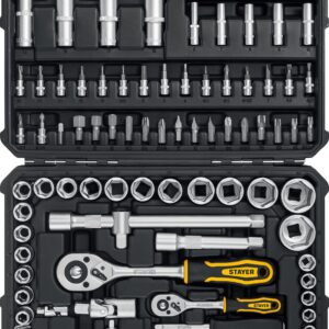 STAYER AUTO 94, 94 предм., (1/2″+1/4″), универсальный набор инструмента, Professional (27760-H94) — изображение 1