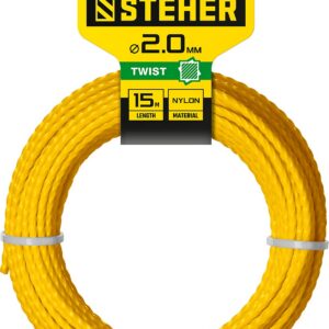 STEHER ВИТОЙ КВАДРАТ, 2.0 мм, 15 м, леска для триммера (75020-2.0)