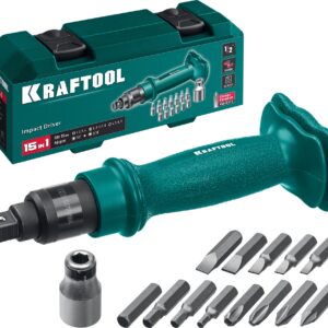 KRAFTOOL ID-15, 15 предм., ударно-поворотная отвертка (25550-Н10) — изображение 1