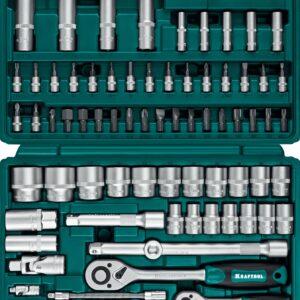 KRAFTOOL X-Drive 94, 94 предм., (1/2″+1/4″), универсальный набор инструмента (27883-H95) — изображение 1