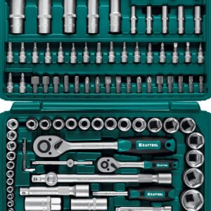 KRAFTOOL X-Drive 108, 108 предм., (1/2″+3/8″+1/4″), универсальный набор инструмента (27888-H108) — изображение 1