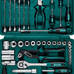 KRAFTOOL EXTREM-66, 66 предм., (1/2″+1/4″), универсальный набор инструмента (27976-H66) — изображение 1