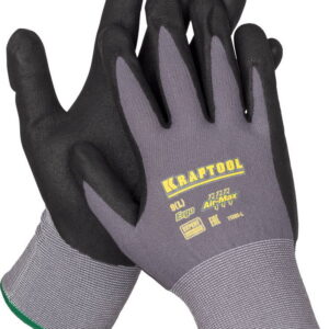 KRAFTOOL PRECISION, L (9), эластичные перчатки для точных работ, вспененное нитриловое покрытие, 15 класс (11285-L) — изображение 1