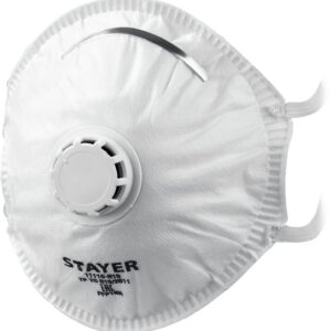 STAYER KV-99, класс защиты FFP3, коническая, фильтрующая полумаска с клапаном выдоха (11110-3) — изображение 1