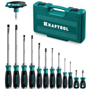 KRAFTOOL IMPACT 13 шт, сквозной стержень Cr-Mo, набор ударных отверток (25035) — изображение 1