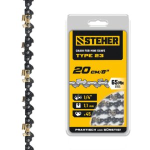 STEHER тип 23, 20 см, шаг 1/4″, паз 1.1 мм, 45 звеньев, цепь (75323-20) — изображение 1